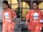 Mira Rajput gets clicked by the paparazzi on her day out. 