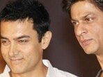 Shah Rukh Khan and Aamir Khan have often appeared together at events, but they have never worked with each other in a film. Top right: Shah Rukh's parents. Bottom right: Abul Kalam Azad. (File Photos)