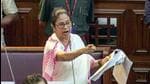 West Bengal chief minister Mamata Banerjee speaks during the State Assembly session in Kolkata on Tuesday. (West Bengal Assembly)