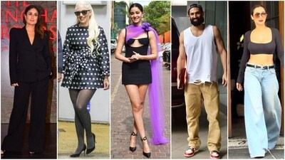 Get ready for a fresh dose of fashion inspiration with today's list of best-dressed celebs! Whenever celebrities step out, they bring a treasure trove of trending style ideas, and today is no exception. From Lady Gaga's chic mini polka dress and Kareena Kapoor's sleek pantsuit to Malaika Arora's casual denim and crop top combo, here are the stars who are turning heads with their outstanding looks. (Instagram) Get ready for a fresh dose of fashion inspiration with today's list of best-dressed celebs! Whenever celebrities step out, they bring a treasure trove of trending style ideas, and today is no exception. From Lady Gaga's chic mini polka dress and Kareena Kapoor's sleek pantsuit to Malaika Arora's casual denim and crop top combo, here are the stars who are turning heads with their outstanding looks. (Instagram)