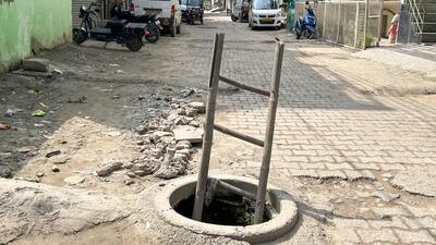 A manhole without cover in Rajiv Nagar (west) in Ward 8 (Parveen Kumar/HT Photo) A manhole without cover in Rajiv Nagar (west) in Ward 8 (Parveen Kumar/HT Photo)
