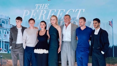 <p>(L-R) Sam Nivola, Billy Howle, Eve Hewson, Nicole Kidman, Liev Schreiber, Jack Reynor and Ishaan Khatter pose on the red carpet upon arrival to attend the the UK premiere of The Perfect Couple, (Photo by BENJAMIN CREMEL / AFP)</p> (AFP) <p>(L-R) Sam Nivola, Billy Howle, Eve Hewson, Nicole Kidman, Liev Schreiber, Jack Reynor and Ishaan Khatter pose on the red carpet upon arrival to attend the the UK premiere of The Perfect Couple, (Photo by BENJAMIN CREMEL / AFP)</p> (AFP)