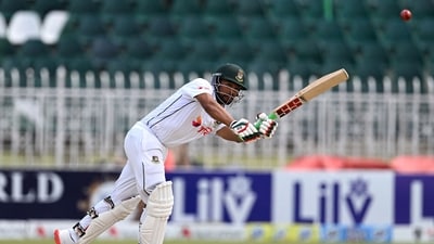 Bangladesh's captain Najmul Hossain Shanto also played a crucial cameo of 38 runs which made things easier for the visitors in the chase. (AFP) Bangladesh's captain Najmul Hossain Shanto also played a crucial cameo of 38 runs which made things easier for the visitors in the chase. (AFP)