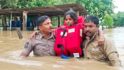 Chief ministers of Telangana and Andhra Pradesh have asked Prime Minister Modi to declare the rain in the states a natural calamity (PTI Photo) (PTI) Chief ministers of Telangana and Andhra Pradesh have asked Prime Minister Modi to declare the rain in the states a natural calamity (PTI Photo) (PTI)