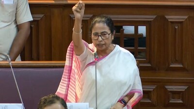 West Bengal chief minister Mamata Banerjee speaks after tabling of the Aparajita Woman and Child Bill (West Bengal Criminal Laws and Amendment Bill 2024) during a session of the state Legislative Assembly in Kolkata on Tuesday. (PTI) West Bengal chief minister Mamata Banerjee speaks after tabling of the Aparajita Woman and Child Bill (West Bengal Criminal Laws and Amendment Bill 2024) during a session of the state Legislative Assembly in Kolkata on Tuesday. (PTI)
