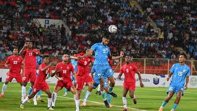 The Indian team dominated possession but lacked creativity in front of goals and only managed one shot on target. (PTI) The Indian team dominated possession but lacked creativity in front of goals and only managed one shot on target. (PTI)