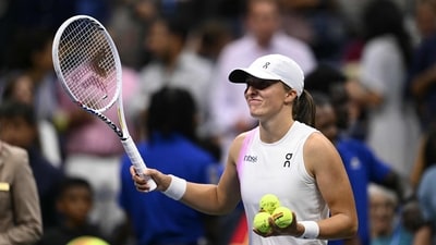 Poland's Iga Swiatek smiles after defeating Russia's Liudmila Samsonova (AFP) Poland's Iga Swiatek smiles after defeating Russia's Liudmila Samsonova (AFP)