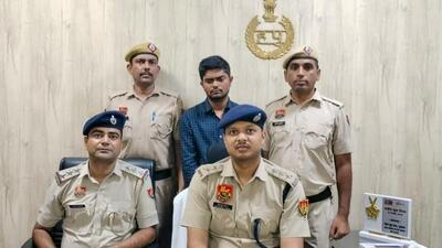 The accused in police custody on Tuesday. (HT Photo) The accused in police custody on Tuesday. (HT Photo)