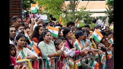 Washington, Aug 18 (ANI): People of the Indian-American community attend the FIRST India Day celebration flagged off by Gates Foundation Chairman Bill Gates as part of India's 78th Independence Day, in the Greater Seattle area of Washington on Saturday. (ANI Photo) (ANI Pic Service) Washington, Aug 18 (ANI): People of the Indian-American community attend the FIRST India Day celebration flagged off by Gates Foundation Chairman Bill Gates as part of India's 78th Independence Day, in the Greater Seattle area of Washington on Saturday. (ANI Photo) (ANI Pic Service)