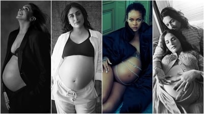 Deepika Padukone made the internet gasp in awe as she shared beautiful pictures from her pregnancy photoshoot. The actor, who will reportedly give birth to her and Ranveer Singh's first child in the last week of September, bared her baby bump for the pictures. But this is not the first time a celebrity has wowed fans with their maternity shoot. Here's a look at all the stars, including Kareena Kapoor, Rihanna and Richa Chadha, who bared their baby bump for a pregnancy photoshoot. (Instagram) Deepika Padukone made the internet gasp in awe as she shared beautiful pictures from her pregnancy photoshoot. The actor, who will reportedly give birth to her and Ranveer Singh's first child in the last week of September, bared her baby bump for the pictures. But this is not the first time a celebrity has wowed fans with their maternity shoot. Here's a look at all the stars, including Kareena Kapoor, Rihanna and Richa Chadha, who bared their baby bump for a pregnancy photoshoot. (Instagram)