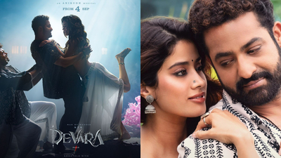 Janhvi and Jr NTR tease in a steamy poster of Devara song Daavudi (Instagram / @janhvikapoor)