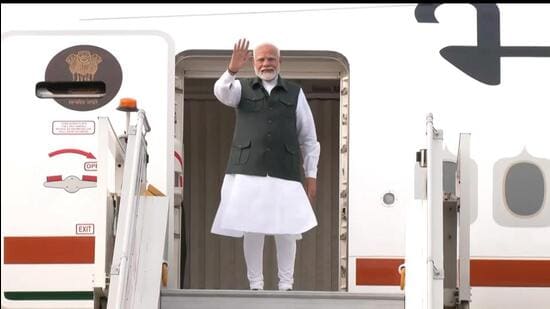 Prime Minister Narendra Modi emplanes for Brunei on Tuesday. (PTI Photo)