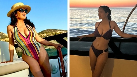 Salma Hayek shared several pictures of herself in monokinis and bikinis in her latest birthday post. The actor is known for her flamboyant persona on and off-screen, gaining a large fan following among millennials and Gen Z on social media.&nbsp;