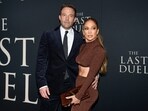 Actor Ben Affleck, left, and actor-singer Jennifer Lopez attend the premiere of "The Last Duel" on Oct. 9, 2021, in New York. Actor Ben Affleck, left, and actor-singer Jennifer Lopez attend the premiere of "The Last Duel" on Oct. 9, 2021, in New York.