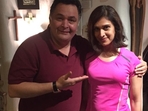 Rishi Kapoor and Meenakshi Seshadri met in Mumbai.