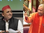 Samajwadi Party president Akhilesh Yadav and Uttar Pradesh chief minister Yogi Adityanath.