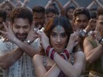 NTR Jr and Janhvi Kapoor in a still from Devara. NTR Jr and Janhvi Kapoor in a still from Devara.