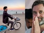 Stalin, who is on a US tour to attract investments to the state, could be seen in the video cycling close to the shoreline in Chicago. Stalin, who is on a US tour to attract investments to the state, could be seen in the video cycling close to the shoreline in Chicago.