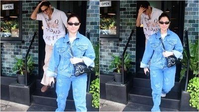Tamannaah Bhatia and Vijay Varma just proved they’re Bollywood’s most stylish couple with their latest outing. Tamannaah rocked a denim-on-denim look, complete with a stylish sling bag, while Vijay kept it cool in a quirky printed white shirt paired with beige pants. Together, they effortlessly showcased their fashion-forward style. (HT photo/VarinderChawla)