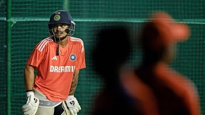 India's Ishan Kishan attends a practice session at the Y.S. Rajasekhara Reddy Cricket Stadium in Visakhapatnam on November 22, 2023 (AFP) India's Ishan Kishan attends a practice session at the Y.S. Rajasekhara Reddy Cricket Stadium in Visakhapatnam on November 22, 2023 (AFP)