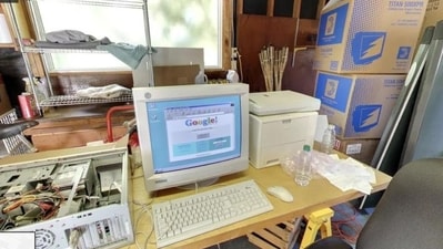 Google's first office was in Susan Wojcicki's Menlo Park garage. (https://blog.google/) Google's first office was in Susan Wojcicki's Menlo Park garage. (https://blog.google/)