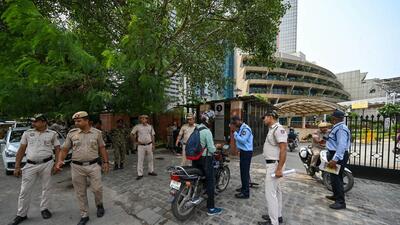 Heavy security at the Civic Centre on Wednesday for MCD panel polls. (Sanchit Khanna/HT Photo) Heavy security at the Civic Centre on Wednesday for MCD panel polls. (Sanchit Khanna/HT Photo)