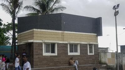 In early 2023, after residents sought the intervention of MLA Ashish Shelar, work started on the construction of a chowkie measuring 1,000 square feet. The structure was constructed free of cost by a prominent developer over the next one year and was ready in March 2024. (Photo By Raju Shinde/HT Photo) (Hindustan Times) In early 2023, after residents sought the intervention of MLA Ashish Shelar, work started on the construction of a chowkie measuring 1,000 square feet. The structure was constructed free of cost by a prominent developer over the next one year and was ready in March 2024. (Photo By Raju Shinde/HT Photo) (Hindustan Times)