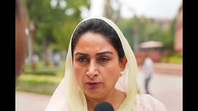 Shiromani Akali Dal (SAD) MP Harsimrat Kaur Badal (PTI)
