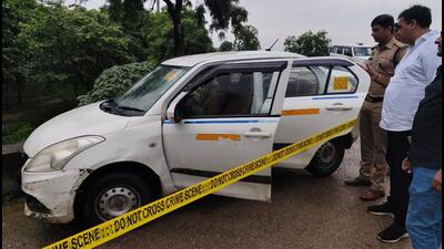 The car recovered by the police during the arrest of the two suspects on Wednesday. (HT Photo)