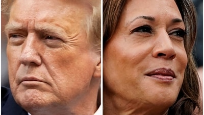 Former U.S. President Donald Trump in New York City, U.S. May 30, 2024 and U.S. Vice President Kamala Harris in Washington, U.S., July 22, 2024 in a combination of file photos. (REUTERS)