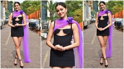 While promoting Call Me Bae, Ananya Panday's latest black mini-dress drew mixed reactions from fans. (HT photo/VarinderChawla) While promoting Call Me Bae, Ananya Panday's latest black mini-dress drew mixed reactions from fans. (HT photo/VarinderChawla)