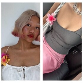 Flower claw clips as bag charms (Photos: Instagram) Flower claw clips as bag charms (Photos: Instagram)