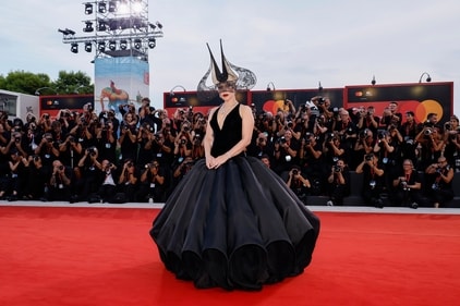 Lady Gaga was a sight to behold in a Dior gown at the Venice Film Festival red carpet.