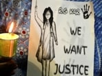 Citizens participate in a candle march in protest against the alleged rape and murder of a trainee doctor at RG Kar Medical College and Hospital in Kolkata. (Samir Jana/ HT Photo)