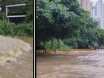 A viral video shows Gurgaon's Golf Course Road flooded after rainfall A viral video shows Gurgaon's Golf Course Road flooded after rainfall