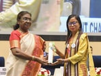 Teachers’ Day 2024: President Droupadi Murmu conferred the National Teachers’ Award 2024 to 82 educators on Thursday. (PTI Photo)