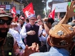Ganderbal: National Conference Vice President Omar Abdullah during a roadshow before he files nomination papers for Jammu and Kashmir Assembly elections, in Ganderbal district, Wednesday, September 4, 2024. Ganderbal: National Conference Vice President Omar Abdullah during a roadshow before he files nomination papers for Jammu and Kashmir Assembly elections, in Ganderbal district, Wednesday, September 4, 2024.
