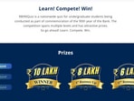 In line with the 90th anniversary celebrations, RBI is hosting a 'RBI 90 Quiz' competition wherein the first prize includes <span class='webrupee'>₹</span>10 lakh. (Photo Credit: screenshot/rbi.org.in) In line with the 90th anniversary celebrations, RBI is hosting a 'RBI 90 Quiz' competition wherein the first prize includes <span class='webrupee'>₹</span>10 lakh. (Photo Credit: screenshot/rbi.org.in)