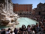 Authorities propose access system for Trevi Fountain amidst rising visitor numbers(REUTERS/Guglielmo Mangiapane)