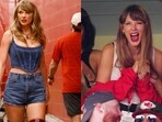 Taylor Swift dazzles at NFL Kickoff game, sporting a chic denim outfit and red boots. Taylor Swift dazzles at NFL Kickoff game, sporting a chic denim outfit and red boots.