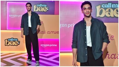 Vedang Raina proved he's a fashion icon in the making, rocking a white t-shirt with an open dark blue button-up shirt and relaxed black denim pants. Paired with sneakers, he looked effortlessly stylish as always. (HT Photo/VarinderChawla) Vedang Raina proved he's a fashion icon in the making, rocking a white t-shirt with an open dark blue button-up shirt and relaxed black denim pants. Paired with sneakers, he looked effortlessly stylish as always. (HT Photo/VarinderChawla)