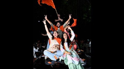 ABVP’s Jasvinder Rana won the joint secretary post, garnering 3,489 votes. (Ravi Kumar/ HT) ABVP’s Jasvinder Rana won the joint secretary post, garnering 3,489 votes. (Ravi Kumar/ HT)