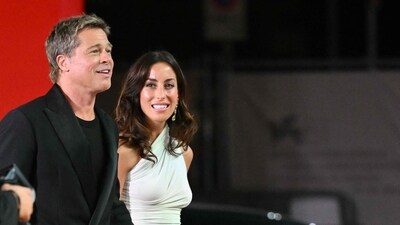 Brad Pitt and Ines de Ramon at the premiere of Wolfs at the Venice Film Festival Brad Pitt and Ines de Ramon at the premiere of Wolfs at the Venice Film Festival