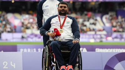 Gold medallist Dharambir of India. (REUTERS) Gold medallist Dharambir of India. (REUTERS)