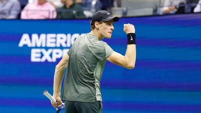 Italy's Jannik Sinner in action against Russia's Daniil Medvedev during the men's quarterfinals of the US Open in New York City. (AFP) Italy's Jannik Sinner in action against Russia's Daniil Medvedev during the men's quarterfinals of the US Open in New York City. (AFP)