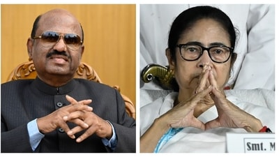 West Bengal governor CV Ananda Bose and chief minister Mamata Banerjee. (HT photos) West Bengal governor CV Ananda Bose and chief minister Mamata Banerjee. (HT photos)