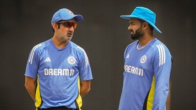 Colombo: India's Head Coach Gautam Gambhir and Rishabh Pant during a practice session (PTI) Colombo: India's Head Coach Gautam Gambhir and Rishabh Pant during a practice session (PTI)