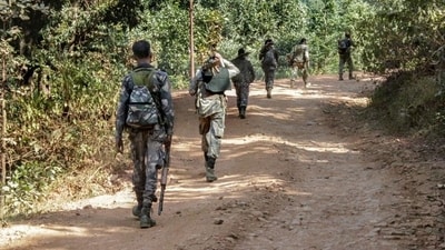 Paramilitary forces in Maoist-infested areas of Eastern Ghats. (PTI File Photo) Paramilitary forces in Maoist-infested areas of Eastern Ghats. (PTI File Photo)