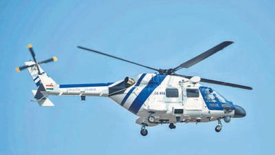 The Indian Navy has joined the search for the missing pilot of a coast guard Dhruv advanced light helicopter (ALH Mk-III) that went down in the Arabian Sea near Porbandar on September 2. (HT Photo) The Indian Navy has joined the search for the missing pilot of a coast guard Dhruv advanced light helicopter (ALH Mk-III) that went down in the Arabian Sea near Porbandar on September 2. (HT Photo)