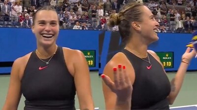 Aryna Sabalenka offers to pay for drinks for fans. Aryna Sabalenka offers to pay for drinks for fans.